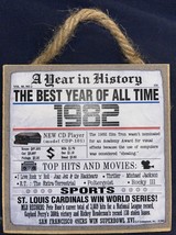 A Year In History: The Best Year Of All Time: 1982. New Plaque 5” X 5” - $16.64 CAD