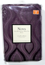 Nova One Rod Pocket Back Tab Panel 52W X 108L Up To 1.5 Inch Rod Plum - £21.94 GBP