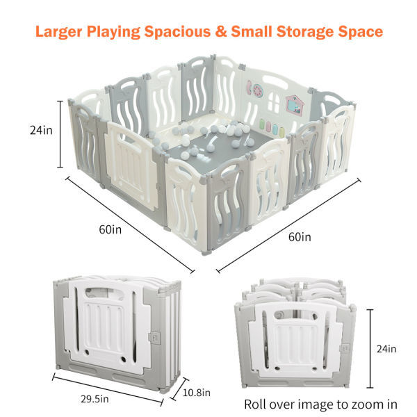 Gupamiga Foldable Baby playpen Baby Folding Play Pen Pet Dog playpen Kids Activi Item image 6