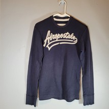 Aeropostale Mens Shirt Size XS Thermal Navy Long Sleeve Casual - $11.87