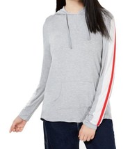 Hippie Rose Juniors Sporty Striped Pullover Hoodie Size Medium Color Grey Combo - £22.35 GBP