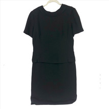 Donna Morgan Women&#39;s Mock Skirt Set Dress Black Short Sleeve Size 10 - $27.71