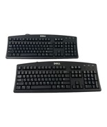 Lot of 2 DELL PS/2 US 104-Key PC Windows Desktop Keyboard Black RT7D20 S... - $47.38 CAD