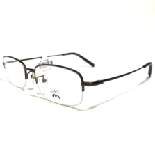 Technolite Flex Eyeglasses Frames TLF8001 BROWN Oval Half Rim 52-18-140 - £37.20 GBP