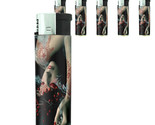 Tattoo Pin Up Girls D35 Lighters Set of 5 Electronic Refillable Butane  - £12.43 GBP