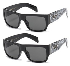 LOCS SLEEK SQUARE GRAFFITI PRINT CLASSIC SUNGLASSES RETRO SPORT HIP HOP ... - $129.40 MXN