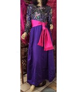 Vintage Bob Mackie Boutique Purple Ball Gown Fabulous Fleur de Lis Beade... - £693.40 GBP