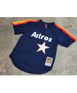 Mitchell &amp; Ness Houston Astros Nolan Ryan Navy Blue Retro Baseball Jerse... - $140.39 CAD