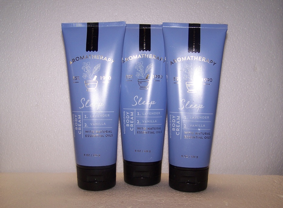 Primary image for Bath & Body Works Aromatherapy Lavender & Vanilla Moisturizing Body Cream 8 x3