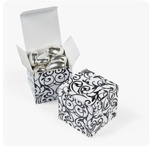 24 ct Birthday Favor boxes Wedding Candy Buffet Graduation damask Swirl ... - £3.91 GBP