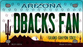 Dbacks Fan Arizona Novelty Mini Metal License Plate Tag - £11.75 GBP