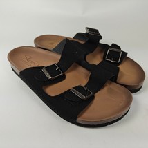 SKECHERS Granola Fresh Spirit Women Black 2-Strap Size 10 Sandal 56090 L... - £12.37 GBP