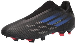 adidas X Speedflow.3 Laceless FG Soccer Shoe Black/Blue Boy Unisex Youth... - $116.97