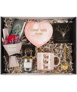 Best Mother Day Birthday Gift Set - Necklace，Earrings, Pink Heart Marble... - £30.56 GBP
