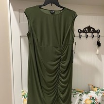 Bebe Sleeveless Ruffled Green Olive Size 2X NWT - $44.10