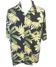 BERMUDA BAY vintage 1990s Men Hawaiian ALOHA shirt p2p 26&quot; XL floral camp luau - £15.63 GBP