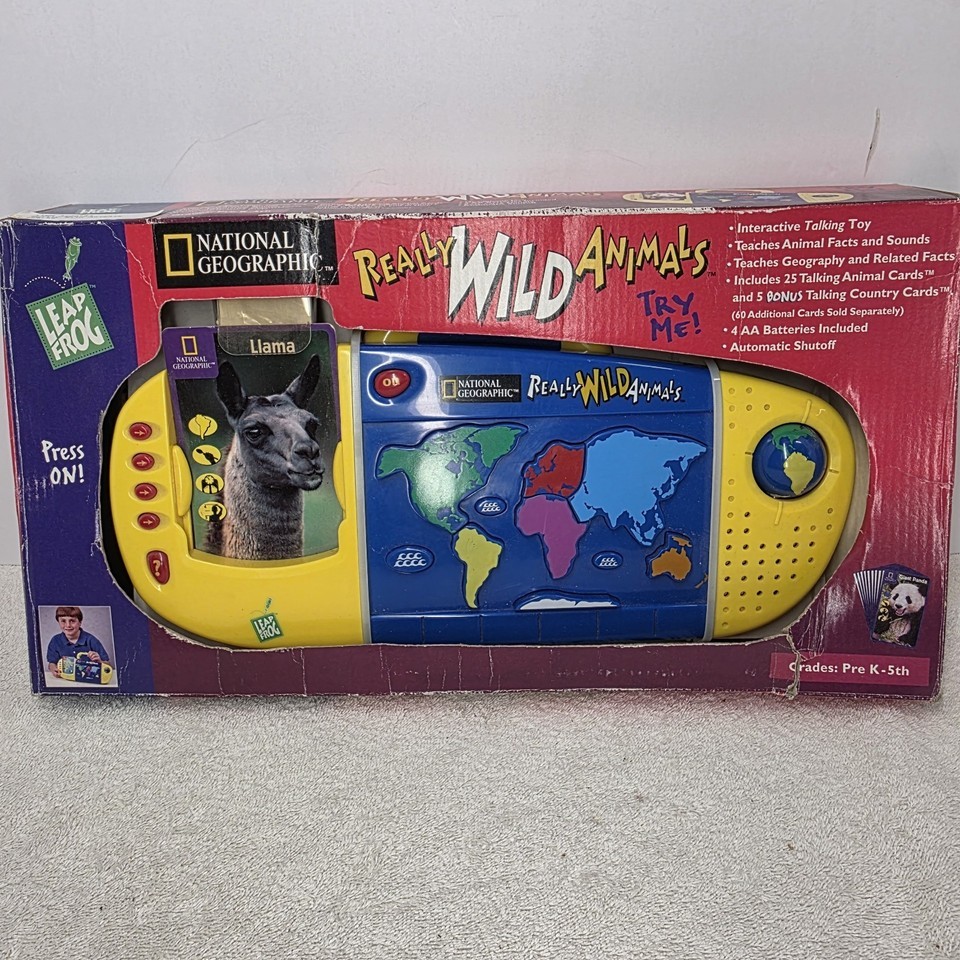 Leap Frog National Geographic REALLY WILD ANIMALS 1997 Includes Cards - ... - $49.00