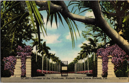 Entrance to the Clubhouse, Hialeah Race Course Vintage Postcard Florida (A14) - £5.09 GBP