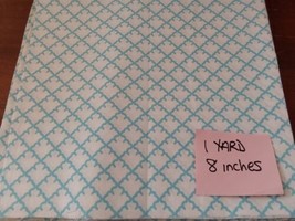 JoAnns Cotton Quilting Fabric Blue White 1 Yard 8&#39;&#39; Sewing - £7.33 GBP