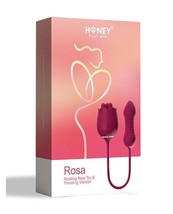 Rosa Rotating Rose Toy &amp; Thrusting Vibrator - £59.78 GBP