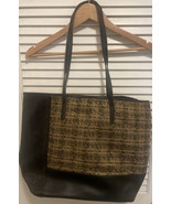 Chico’s Black Gold Handbag Purse Tote Bag Large - $35.54 CAD