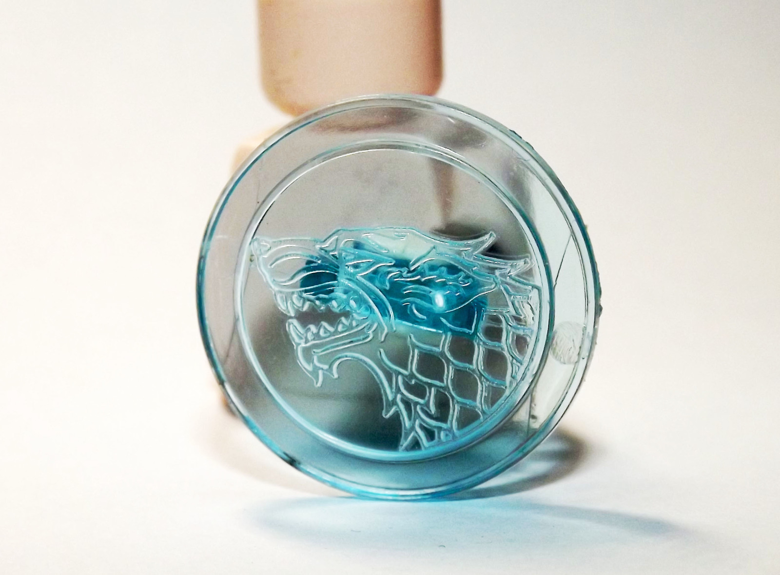  Round Clear Blue Ice Wolf Shield For Knight Minifigure Toys - $3.40