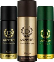 DENVER Denver Hamilton, Prestige and Caliber Deo Combo (Pack of 3) Deodo... - £23.34 GBP