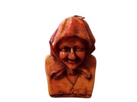 Vtg Novalum Candles From Vienna Old Woman Scarf on Head Figural 5.25” Austria - £22.15 GBP