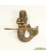 Vintage Mermaid Fantasy Tale Tissue/Hand Towel Holder Brass Bathroom Hanger - $68.37 CAD