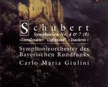 Schubert: Symphonies Nos. 4 &amp; 7(8) [Audio CD] Carlo Maria Giulini; Symph... - £9.31 GBP