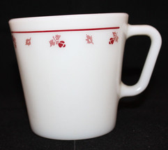 Corning Corelle Pyrex Burgundy Rose Milk Glass Coffee Mug Cup 300ml USA ... - £18.67 GBP