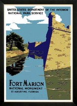 Fort Marion National Monument Saint Augustine  Retro poster 1938 restore... - $46.92
