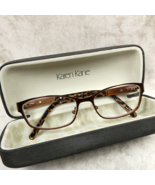 Karen Kane Polished Brown Eyeglass FRAMES with Case - Wood Rose Mocha 53... - $43.03