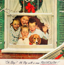 1951 Plymouth Norman Rockwell Advertisement Vintage Automobilia Christma... - $367.17 MXN