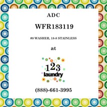 ADC-WFR183119-#8 WASHER, 18-8 STAINLESS - $1.30 MXN