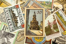 1920&#39;s Germany Notgeld Money 25pc City Views - Blomberg, Stuttgart, Wernigerode - £79.32 GBP