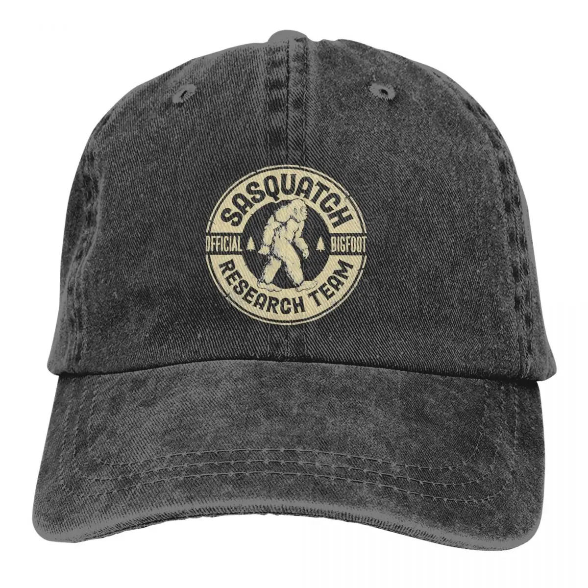 Bigfoot Sasquatch Multicolor Hat Peaked Women&#39;s Cap Research Team Vintage Person - £83.68 GBP