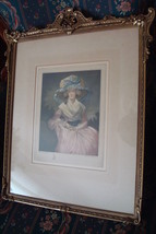 Antique Hand colored engraving of Mrs Drummond Smith by anonymous engraver - £86.29 GBP