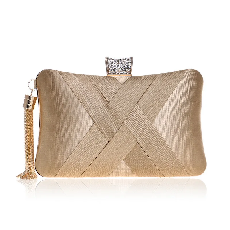 Handbags Women Bags Designer Metal Tassel Lady Clutch Bag With Chain Shoulder Sm - £42.35 GBP