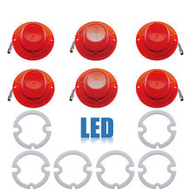 62 Chevy Impala Rear LED Tail &amp; Back Up Light Lenses w/ Gaskets Set of 6 - £177.95 GBP