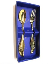 New Stainless Steel Coffee Fork Spoon Set Wings A Dream Flew Out of the ... - $14.85