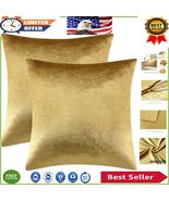 Luxurious Gold Velvet Throw Pillow Covers 18x18, Set of 2 - Casual Elegance - €17,93 EUR