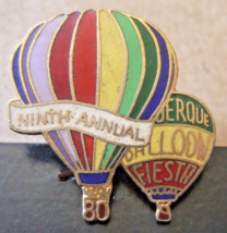Vintage Hot Air Balloon Pin Ninth Annual Albuquerque Balloon Fiesta 80 Htf - £28.77 GBP