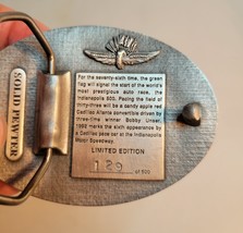 76th Indianapolis 500 Pewter Belt Buckle 129 out of 500 image 3