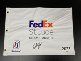 Scottie Scheffler Signed 2023 FedEx St. Jude Championship Flag PSA/DNA A... - £474.03 GBP