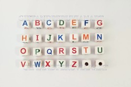 100 Ceramic Letters Alphabet Bead Cube 9mm *You choose the letters* New ... - £15.95 GBP