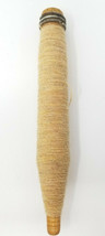 Loom Holder Spindle With Wool Like Tan Thread Vintage Wood - £14.65 GBP