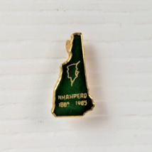 vintage New Hampshire shaped pin brooch NHaHperd 1885 1985 man in the mo... - $9.89