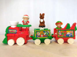 Fisher-Price Little People Musical Christmas Train Santa, Elf &amp; Reindeer  - £15.31 GBP