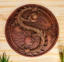 Ebros Maxine Miller Double Dragon Alchemy in Robust Yin Yang Astrology Plaque - £31.44 GBP